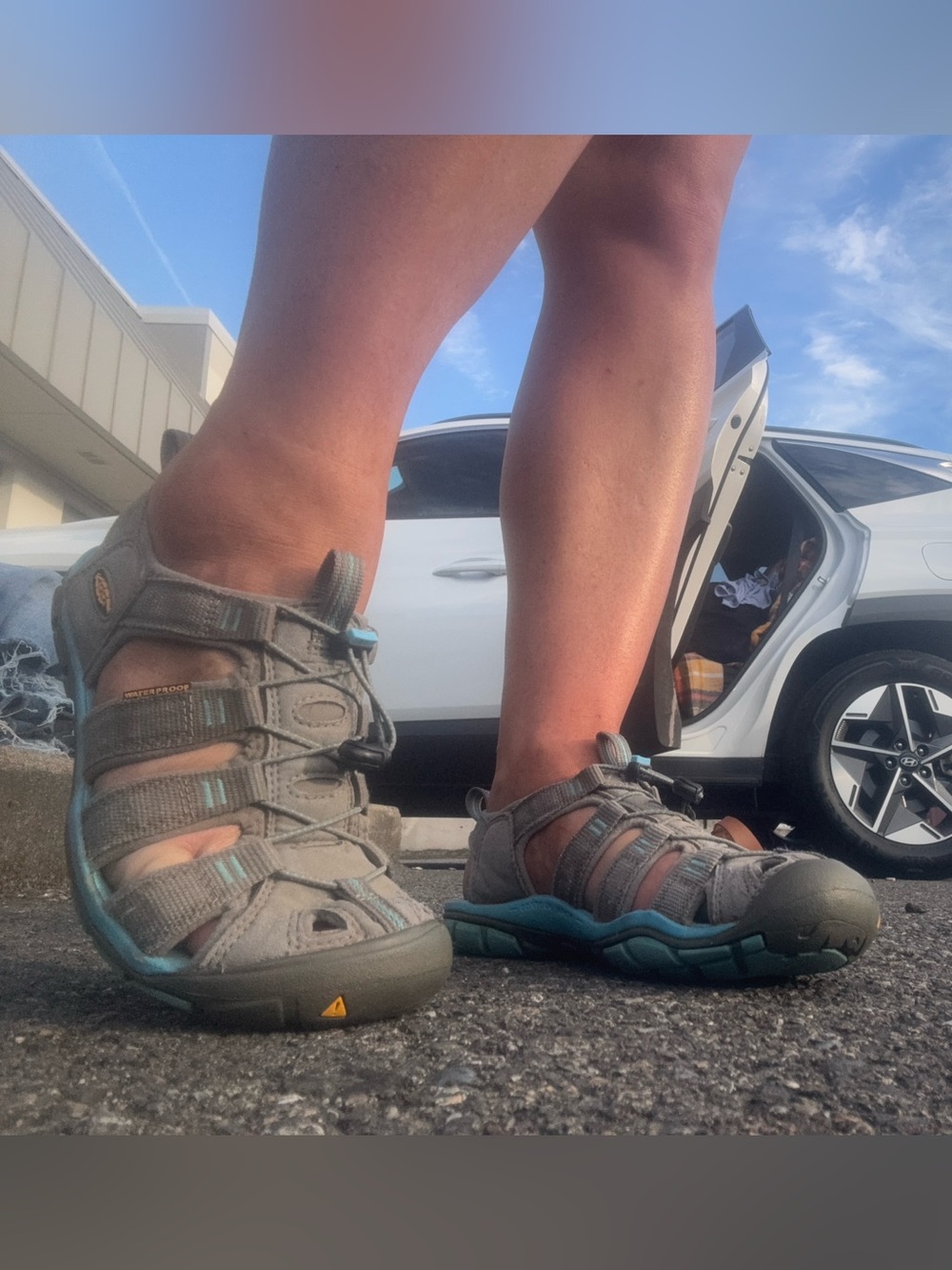 Keen Gray Teal Hiking Sandals